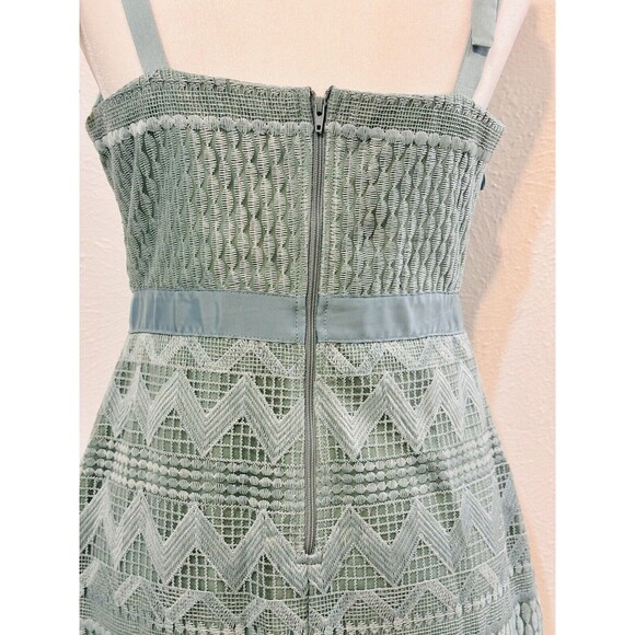 Two Sisters The Label Size 8 Shona Sage Dress Ribbon Tie Straps Feminine Frilly - Picture 12 of 16